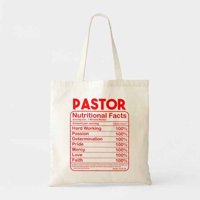 Bolso De Tela Gracioso Regalo De Apreciación Pastor Para Hombres (Frente)