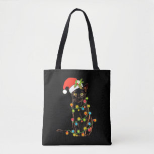 Bolso De Tela Gracioso Regalo de Gato Negro que aplasta el árbol