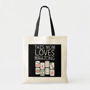 Bolso De Tela Gracioso regalo Mahjong para mamá madre de juego 