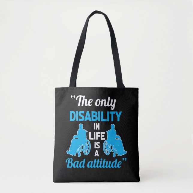 Bolso De Tela Gracioso regalo para silla de ruedas - Discapacida (Anverso)