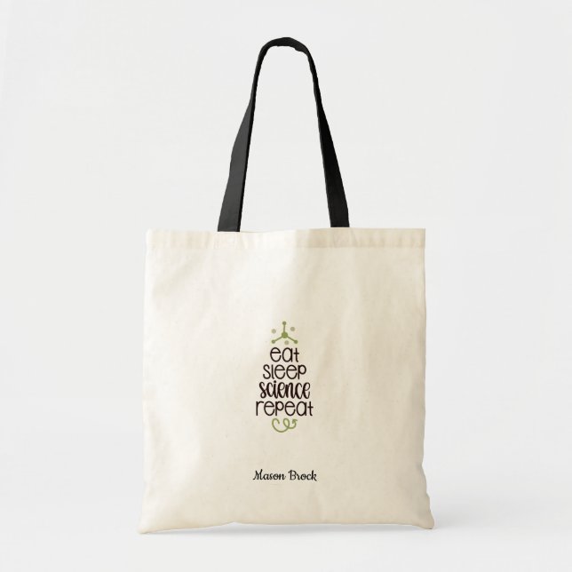 Bolso De Tela Gracioso regalo personalizado de la escuela de cie (Frente)