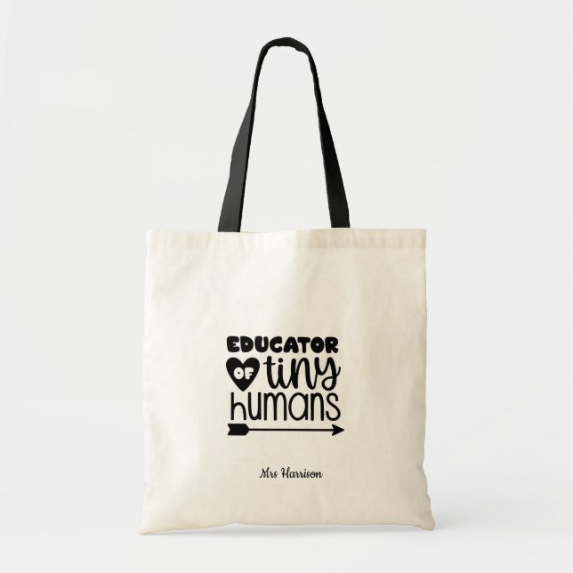 Bolso De Tela Gracioso regalo personalizado del profesor (Frente)
