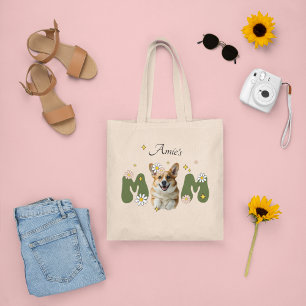 Bolso De Tela Gracioso retro lindo Corgi cachorro perro mamá de