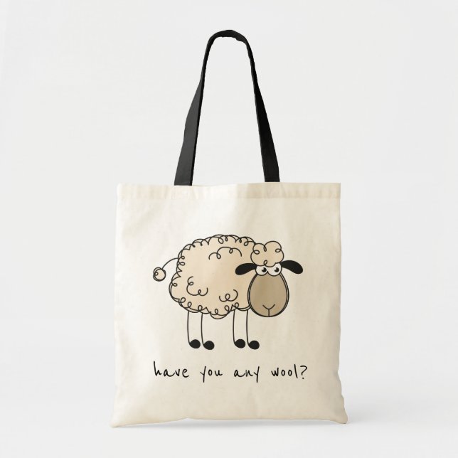 Bolso De Tela Gracioso Rhyme De Oveja (Frente)