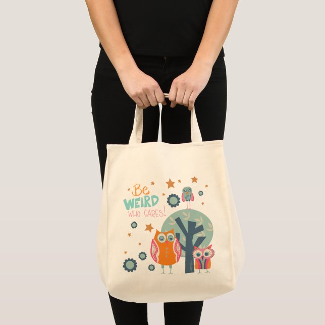 Bolso De Tela Gracioso Ser Extraño Lechuza (Anverso (producto))