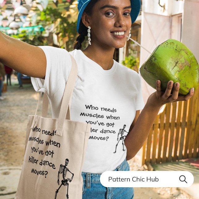 Bolso De Tela Gracioso Skeleton Danza Moderna Elegante Vibe Hall (Subido por el creador)