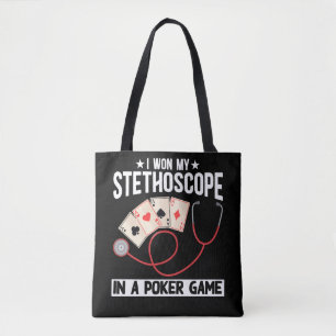 Bolso De Tela Gracioso Stethoscope Chiste Enfermera Médica Humo