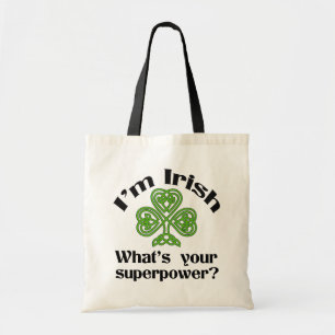 Bolso De Tela Gracioso superpoder irlandés Shamrock