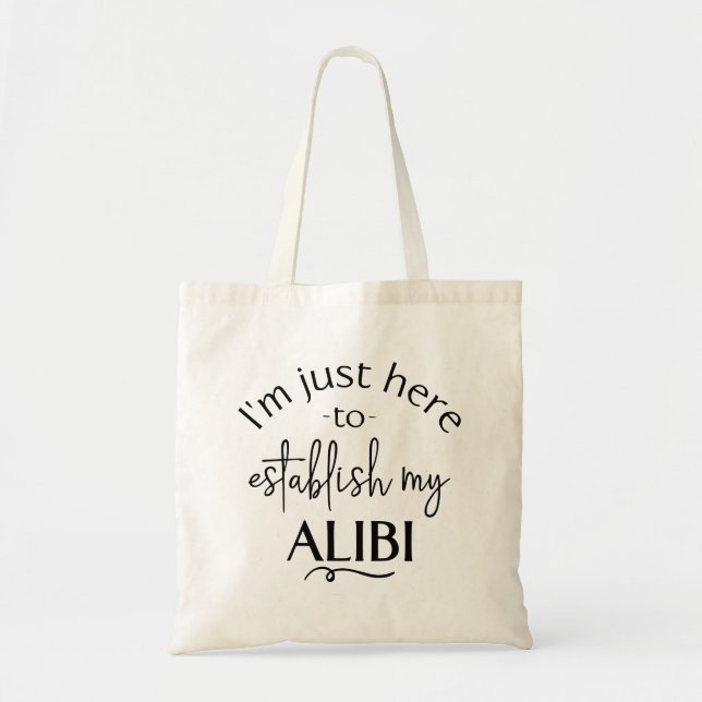 Bolso De Tela Gracioso Tote de Alibi de Crimen Verdadero (Frente)