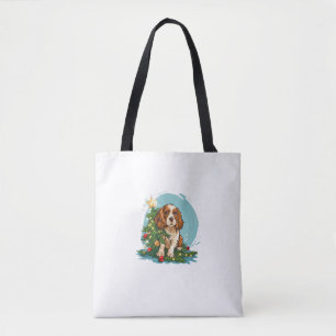 Bolso De Tela Gracioso traje de perro festivo con Navidades deco