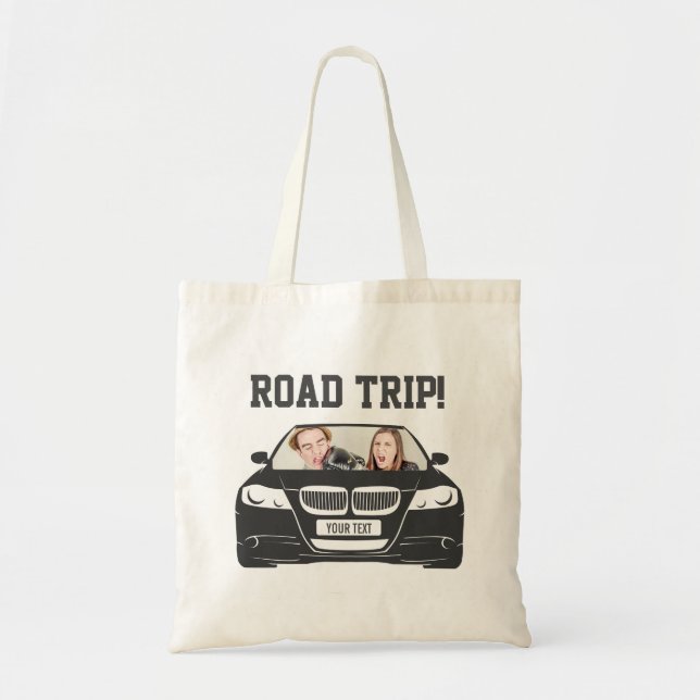 Bolso De Tela Gracioso viaje por carretera con foto de coche Per (Frente)