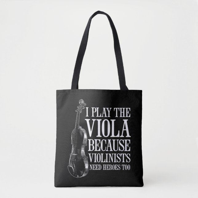 Bolso De Tela Gracioso Viola Player porque los violinistas neces (Anverso)