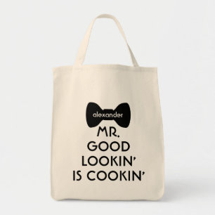 Bolso De Tela Gracioso y moderno Sr. Buena Cocina Bowtie