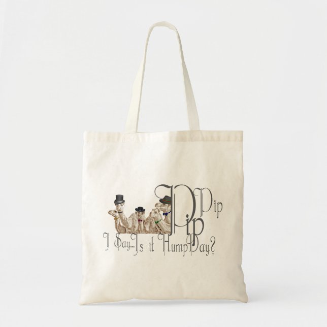 Bolso De Tela Graciosos camellos de día jorobado en Monocles (Frente)