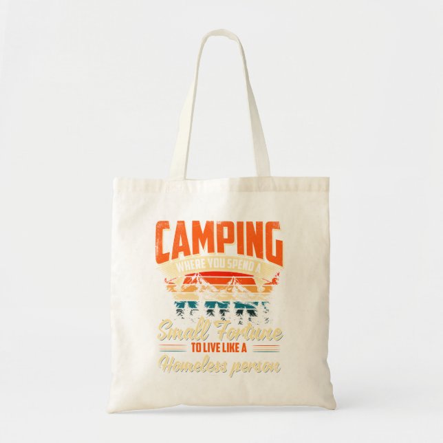 Bolso De Tela Graciosos Regalos De Camping Con Palabras Para El  (Frente)