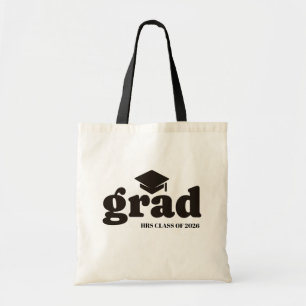 Bolso De Tela Grad Tipografía Minimalista – Gorro de Graduación
