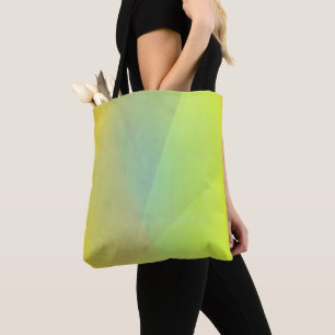 Bolso De Tela Gradación Geométrica Amarilla Moderna