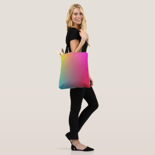 Bolso De Tela Gradiente amarillo, magenta, azul y rojo
