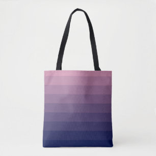 Bolso De Tela Gradiente azul marino y malva