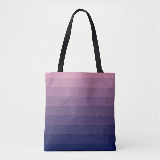 Bolso De Tela Gradiente azul marino y malva (Anverso)