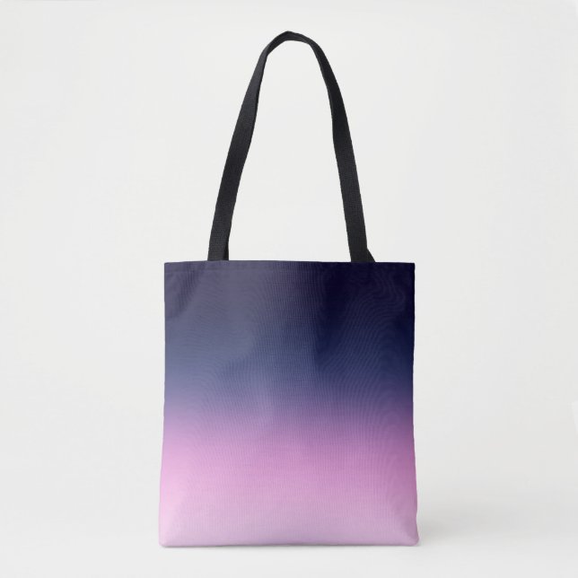 Bolso De Tela Gradiente azul oscuro y rosa claro (Anverso)