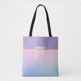 Bolso De Tela Gradiente Bonito Rosa Púrpura 