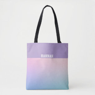 Bolso De Tela Gradiente Bonito Rosa Púrpura