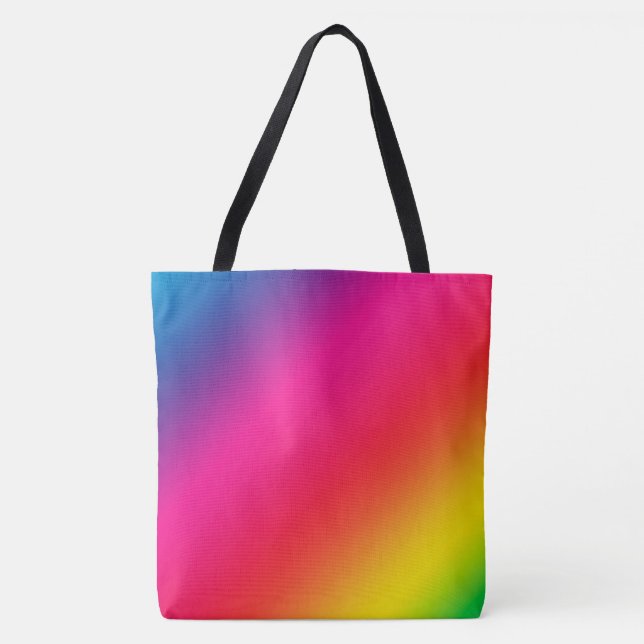 Bolso De Tela Gradiente de Arcoíris (Anverso)