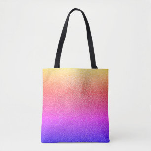 Bolso De Tela Gradiente de arcoiris con textura Aspecto moderno