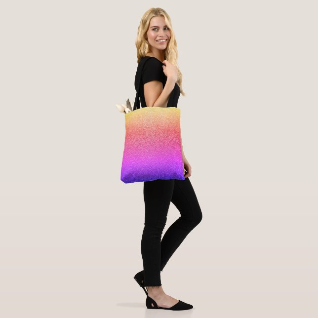 Bolso De Tela Gradiente de arcoiris con textura Aspecto moderno (Puesto)