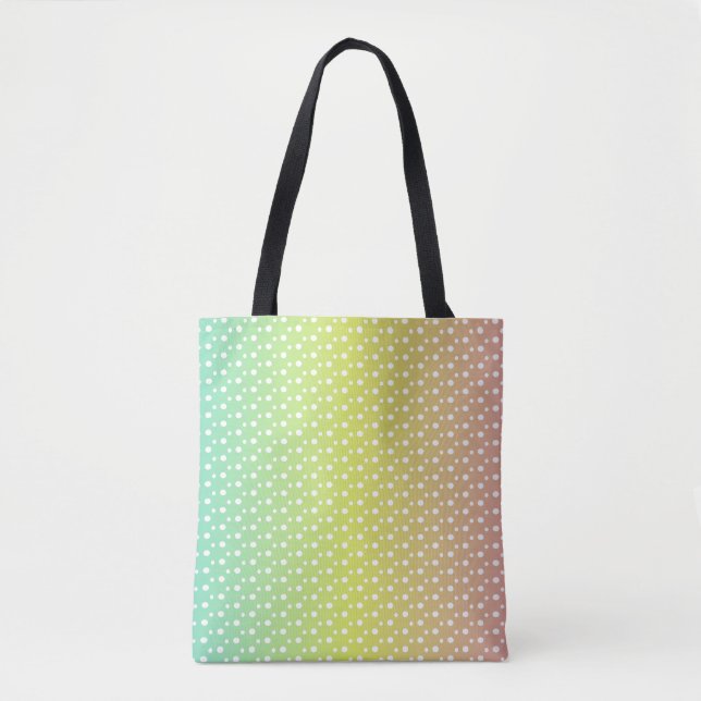 Bolso De Tela Gradiente de burbuja de arcoiris colorido (Anverso)