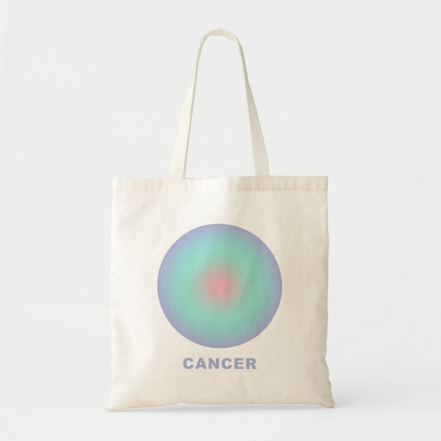 Bolso De Tela Gradiente de estilo del Rótulo Zodiaco del cáncer (Frente)
