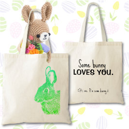 Bolso De Tela Gradiente de gradiente verde mínimo simple conejit