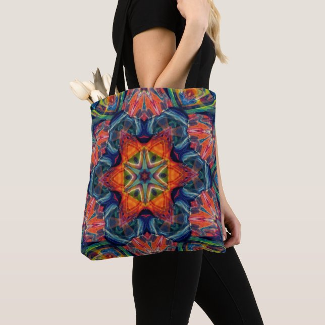Bolso De Tela Gradiente de Kaleidoscopio de Energía Caliente Ter (Detalle)