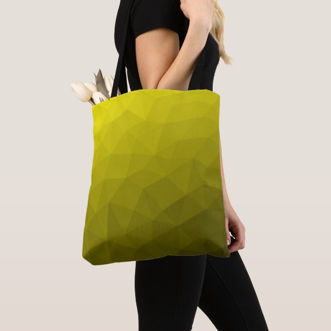 Bolso De Tela Gradiente de ombre oscuro geométrico de malla amar (Detalle)