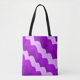 Bolso De Tela Gradiente de ondas oceánicas violetas
