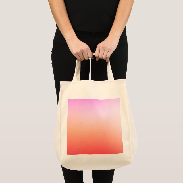 Bolso De Tela Gradiente de puesta de sol pastel radiante (Anverso (producto))