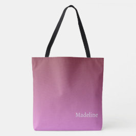 Bolso De Tela Gradiente de rosa claro a oscuro