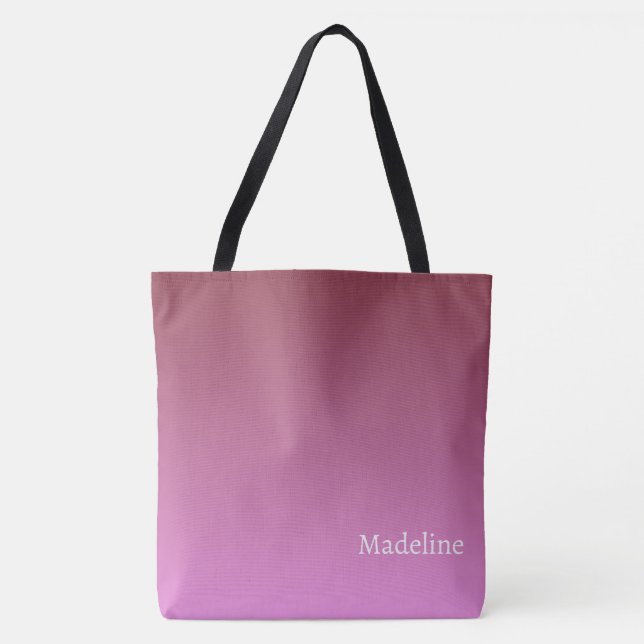Bolso De Tela Gradiente de rosa claro a oscuro (Anverso)