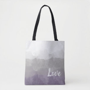 Bolso De Tela Gradiente grácil de amor morado y gris de Ombre