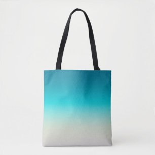 Bolso De Tela Gradiente moderno de azul a aqua Ombre Athlet