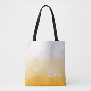 Bolso De Tela Gradiente Ombre Saffron y Amor Amarillo Sunlight