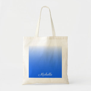 Bolso De Tela Gradiente personalizado azul eléctrico oscuro
