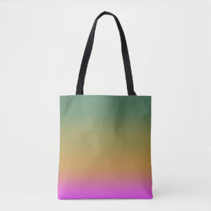 Bolso De Tela Gradiente rosa amarillo verde