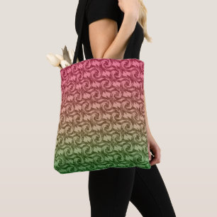 Bolso De Tela Gradiente rosa verde