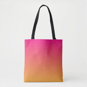 Bolso De Tela Gradiente rosa y naranja