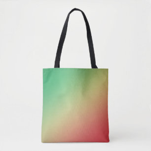 Bolso De Tela Gradiente verde, amarillo y rojo