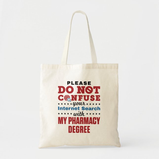 Bolso De Tela Grado de Farmacia de Cita Gratuita (Frente)