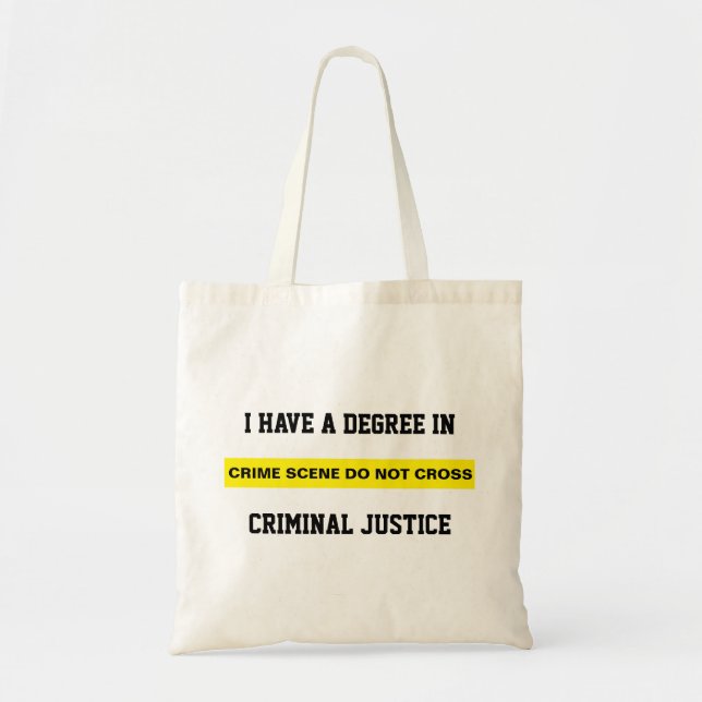 Bolso De Tela Grado en justicia penal (Frente)