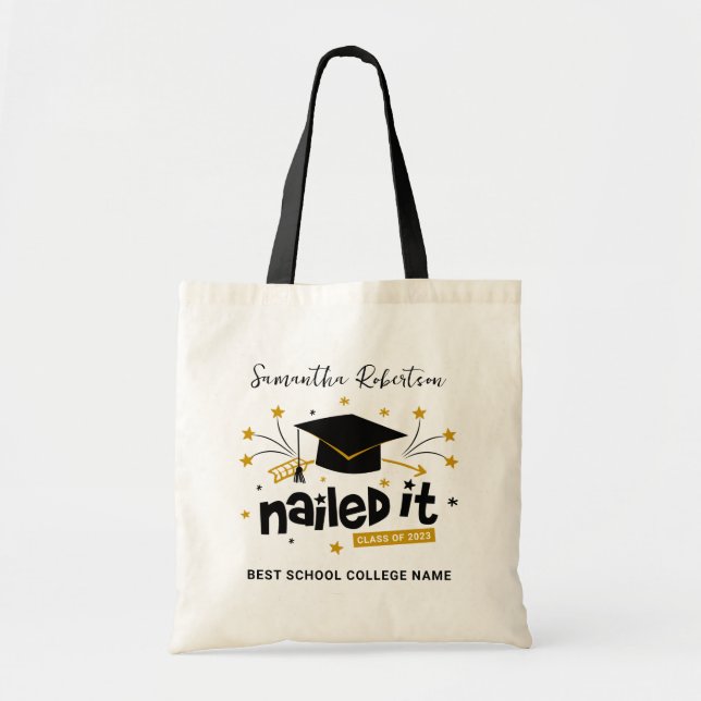 Bolso De Tela Grado Grado 2023 Graduado Personalizado En Ti (Frente)